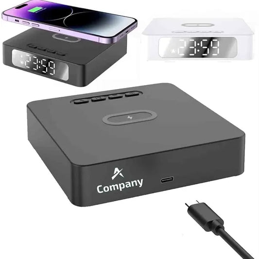 Digital Alarm Clock with Wireless Charger
