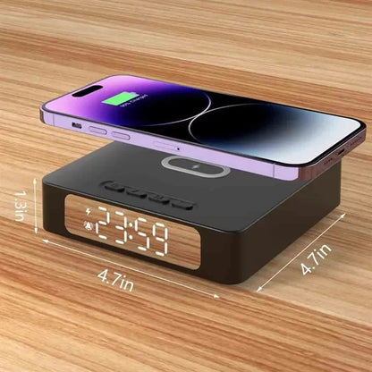 Digital Alarm Clock with Wireless Charger