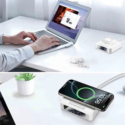 Digital Alarm Clock with Wireless Charger