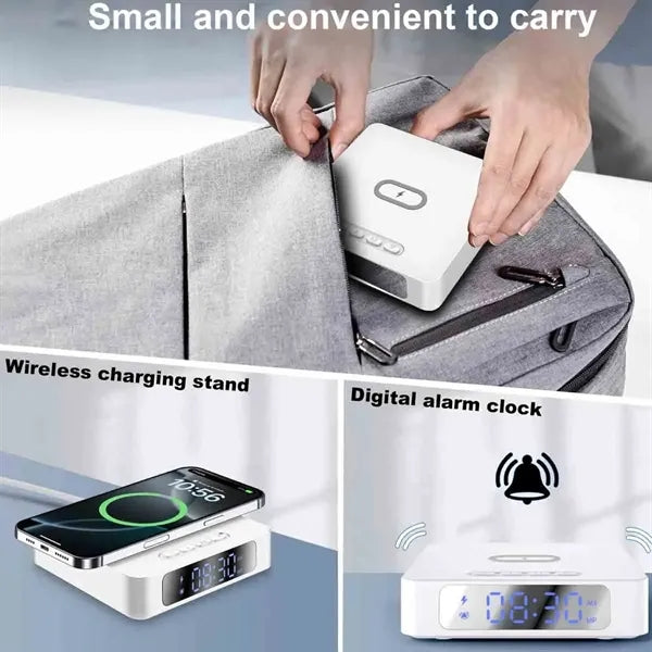 Digital Alarm Clock with Wireless Charger