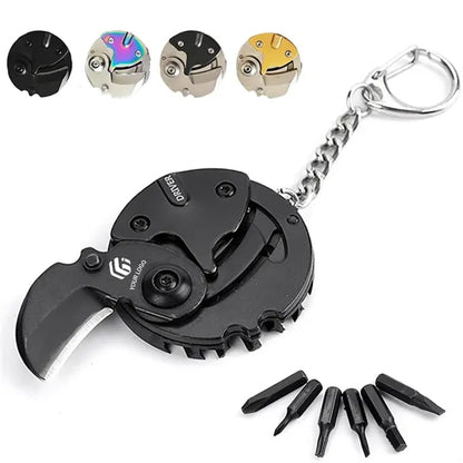 Camping work EDC multitool folding keychain pocket knife