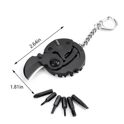 Camping work EDC multitool folding keychain pocket knife