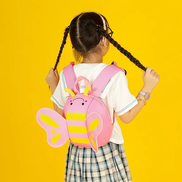 Funny Cute Bee Shape Pattern Student Cartoon Bag with Zipper