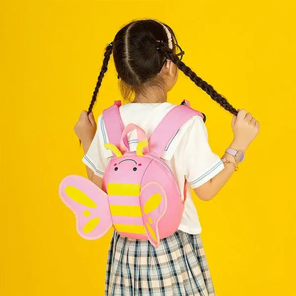 Funny Cute Bee Shape Pattern Student Cartoon Bag with Zipper