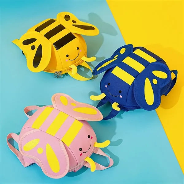 Funny Cute Bee Shape Pattern Student Cartoon Bag with Zipper