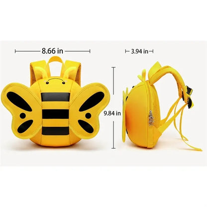Funny Cute Bee Shape Pattern Student Cartoon Bag with Zipper