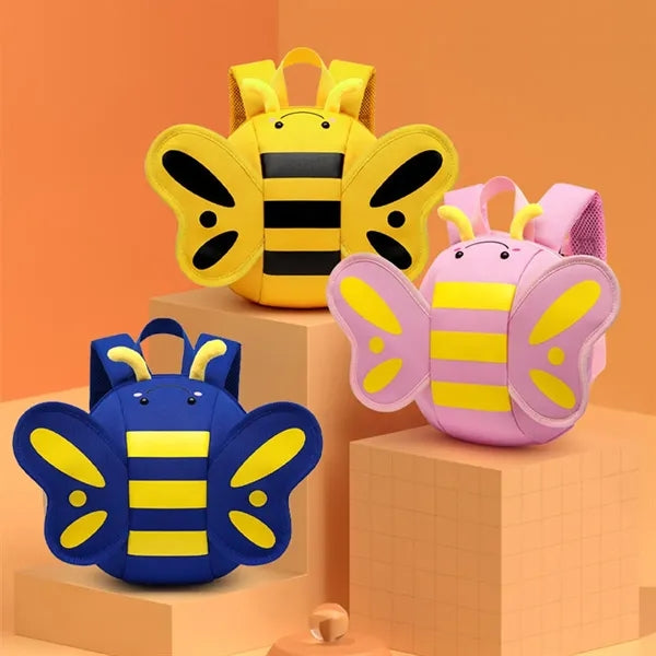 Funny Cute Bee Shape Pattern Student Cartoon Bag with Zipper