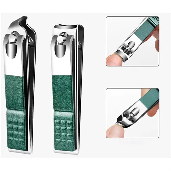 Portable 6 Pcs Glossy Black Personal Luxury Manicure Sets