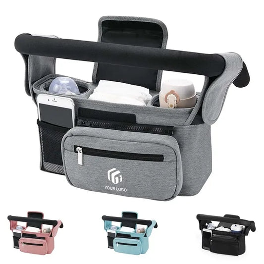 Detachable universal pet stroller caddy organizer bag