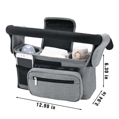 Detachable universal pet stroller caddy organizer bag