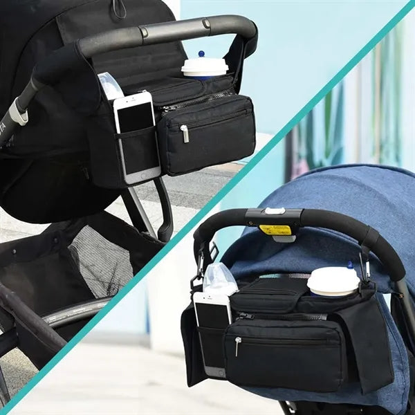 Detachable universal pet stroller caddy organizer bag