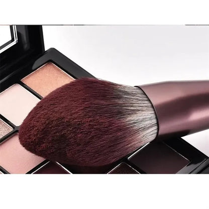 12 Pcs Soft Bristle Wooden Handle Makeup Brush Set with Bag