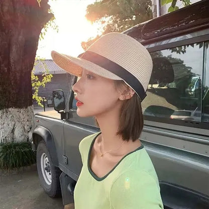 Outdoor Sun Visor Equestrian Straw Beach Cap Hat