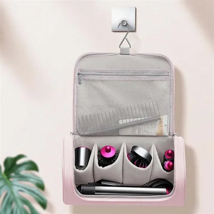 Vacation hair dryer travel carrying case storage organizer