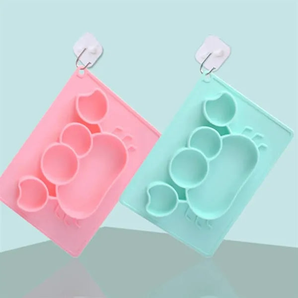 BPA-free Non-slip Silicone Cute Divided Toddler Placemats