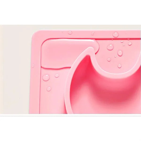 BPA-free Non-slip Silicone Cute Divided Toddler Placemats