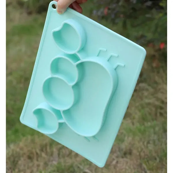 BPA-free Non-slip Silicone Cute Divided Toddler Placemats