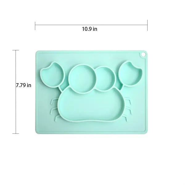 BPA-free Non-slip Silicone Cute Divided Toddler Placemats