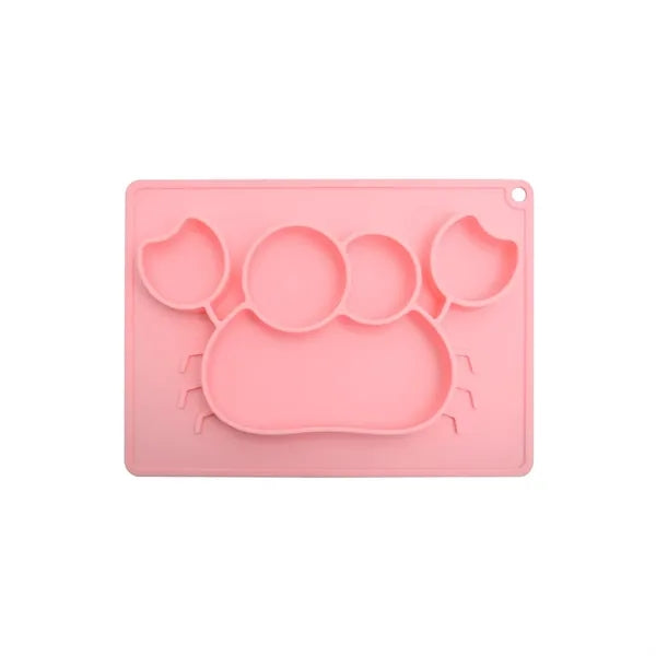 BPA-free Non-slip Silicone Cute Divided Toddler Placemats