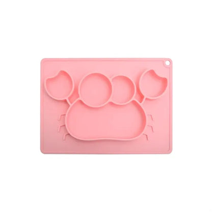 BPA-free Non-slip Silicone Cute Divided Toddler Placemats