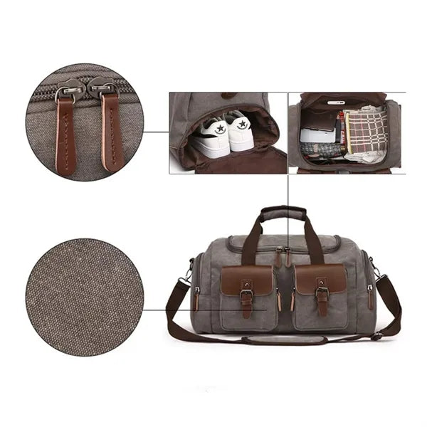Large-capacity Wear-resistant Canvas Travel Bag