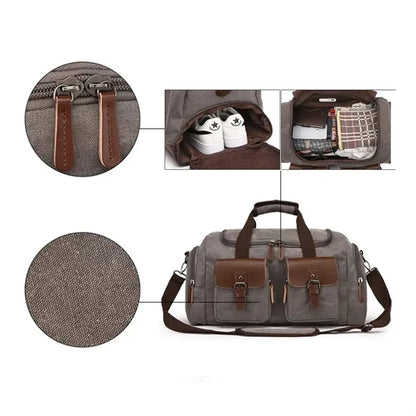 Large-capacity Wear-resistant Canvas Travel Bag