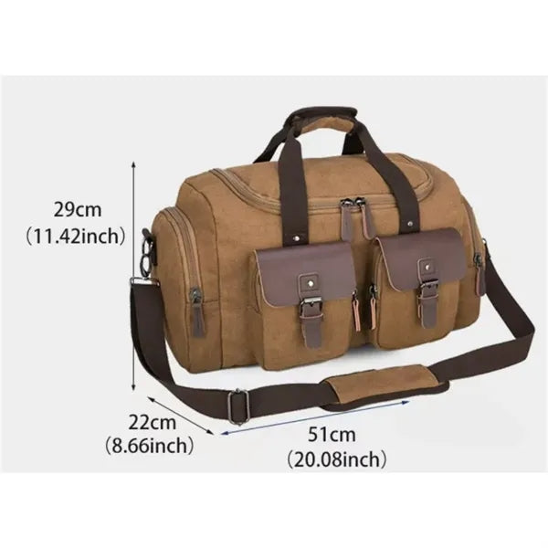 Large-capacity Wear-resistant Canvas Travel Bag