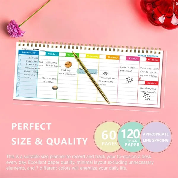 Work tasks desk To Do List notepad undated weekly planner