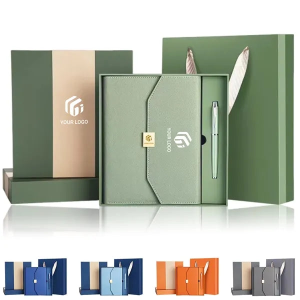 Premium business school gift a5 binder notebook and pen set