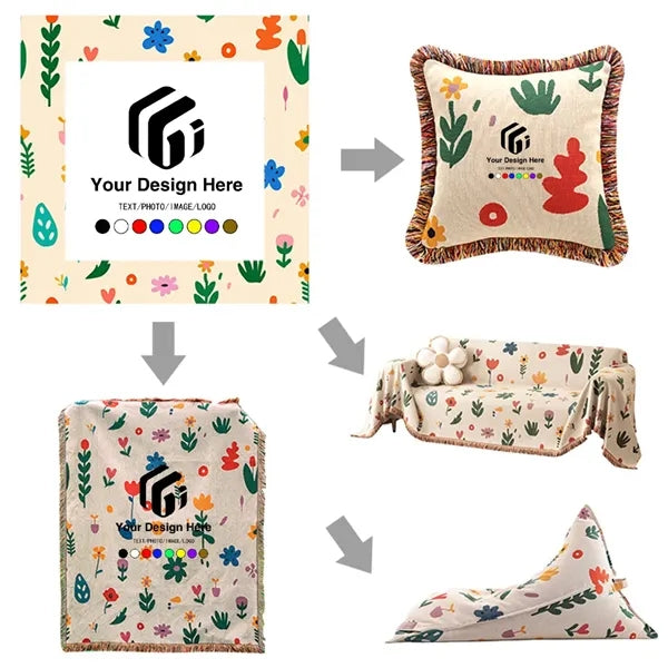 Multi-function decorative sofa bed  tapestry shawl blanket