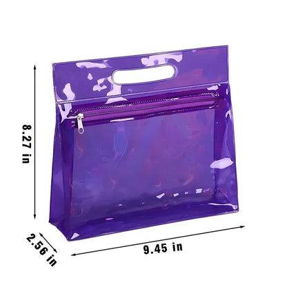 Waterproof travel beach toiletry clear cosmetic makeup bag