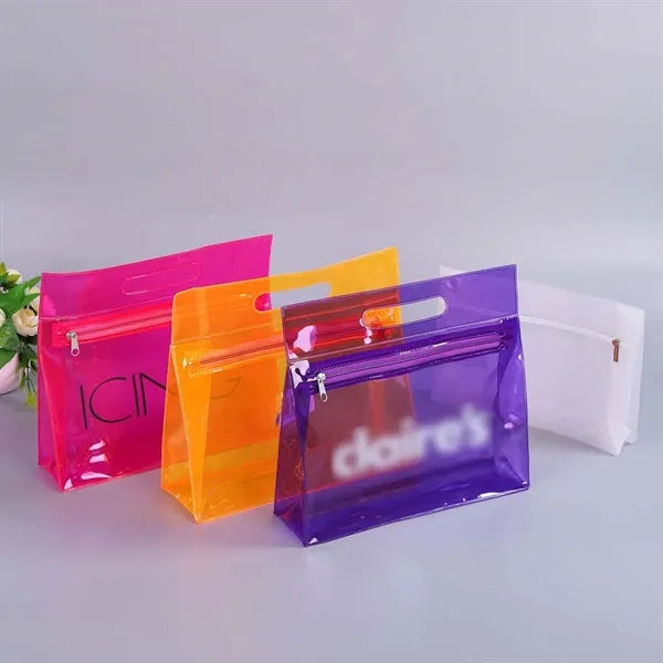Waterproof travel beach toiletry clear cosmetic makeup bag