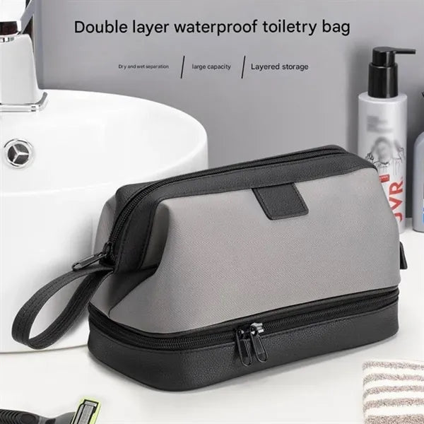 Unisex waterproof makeup organizer large travel toiletry bag
