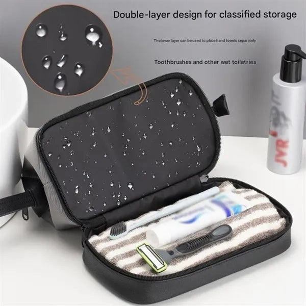 Unisex waterproof makeup organizer large travel toiletry bag