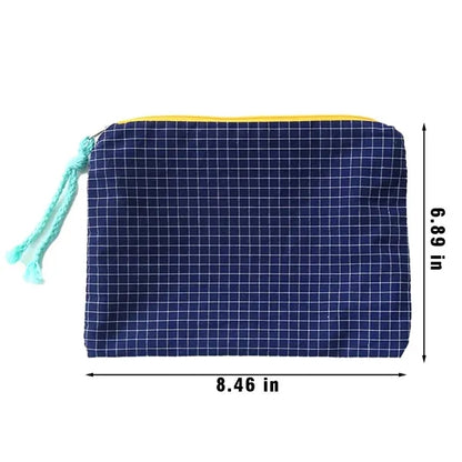 Travel holiday zipper cotton colored toiletry makeup bag