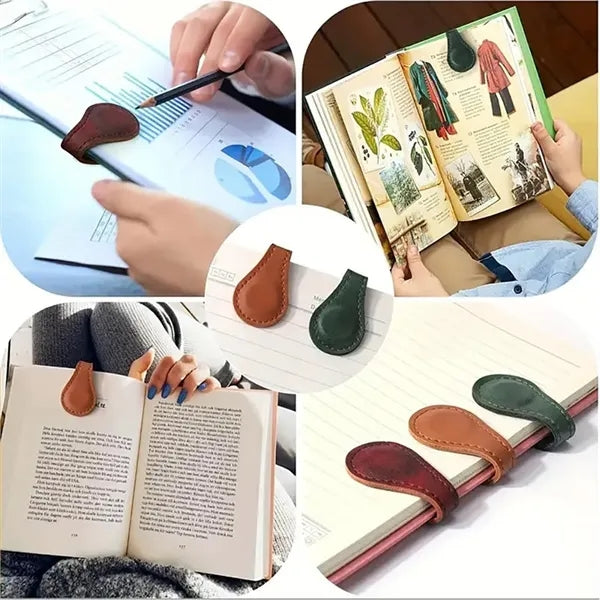 4'' Vintage Pu Bone-Shape Double-Sided Magnetic Bookmark