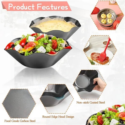 Non-stick tostada bakers extra thick taco salad bowl pan