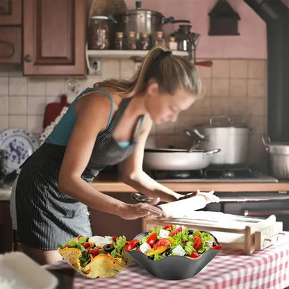 Non-stick tostada bakers extra thick taco salad bowl pan