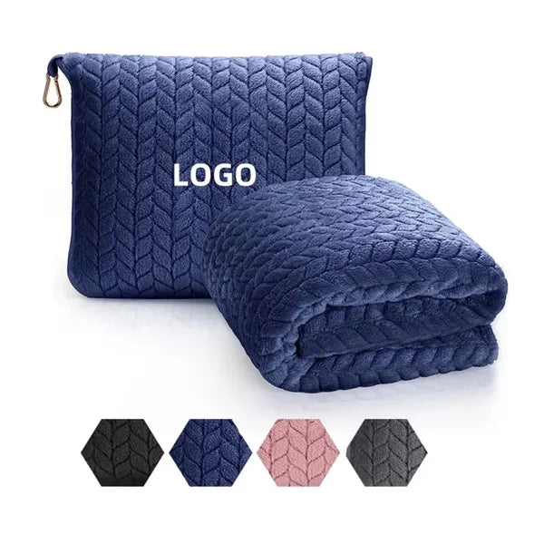 Airplane Blanket with Soft Bag Pillowcase