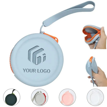 Cute dog treat pouch headphone case silicone coin purse