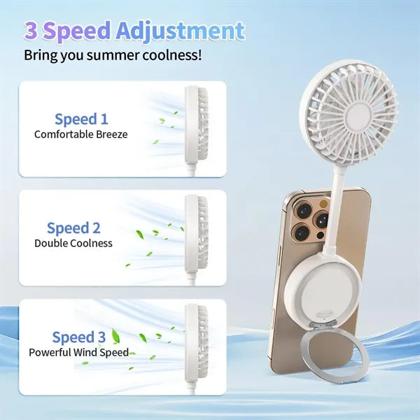 Portable Rechargeable Magnetic Phone Fan