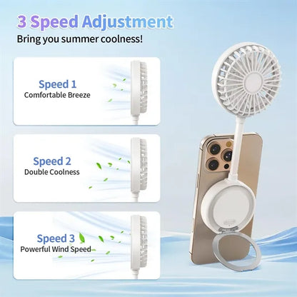 Portable Rechargeable Magnetic Phone Fan