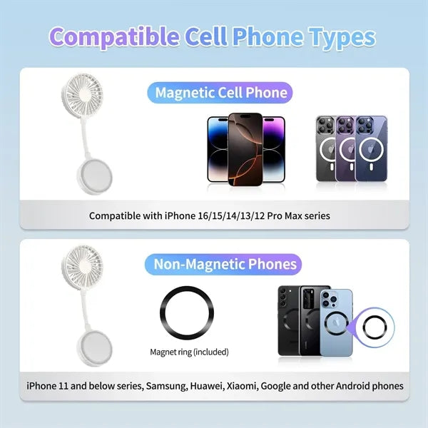 Portable Rechargeable Magnetic Phone Fan