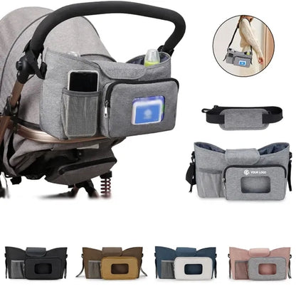 Large capacity travel universal baby stroller bag organiser