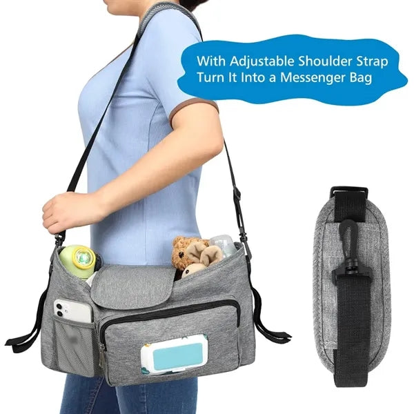 Large capacity travel universal baby stroller bag organiser