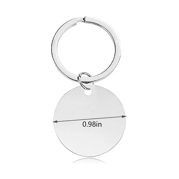 Anniversary mom dad gifts dog tag custom text logo keychain