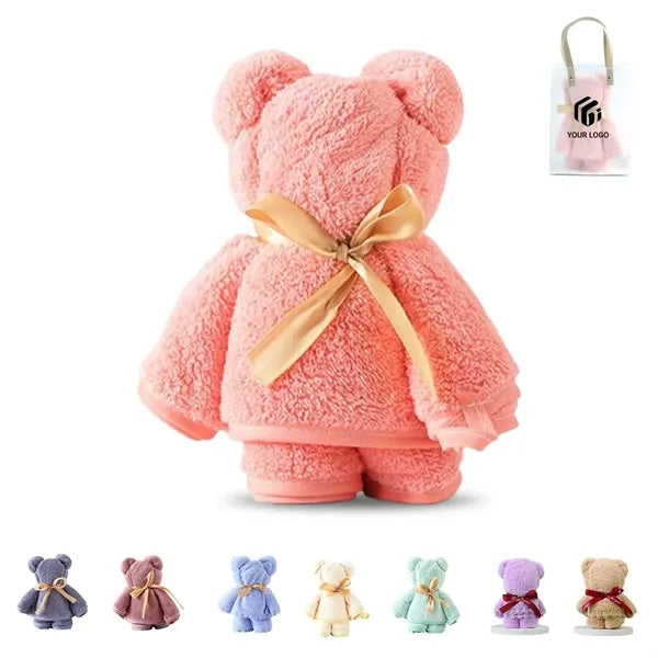 Wedding guest gift bathroom cute bear soft hand towels