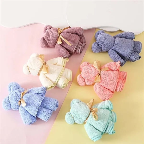 Wedding guest gift bathroom cute bear soft hand towels