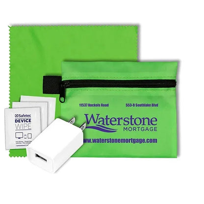 Tech Home and Travel Kit w/ Cleaning Cloth / Wall Charger