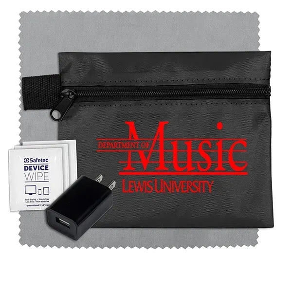 Tech Home and Travel Kit w/ Cleaning Cloth / Wall Charger